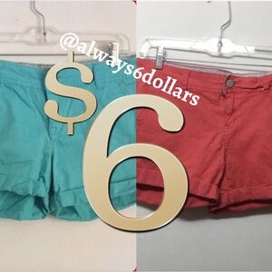 (2)Aeropostale MIDI Twill Shorts: Size 8